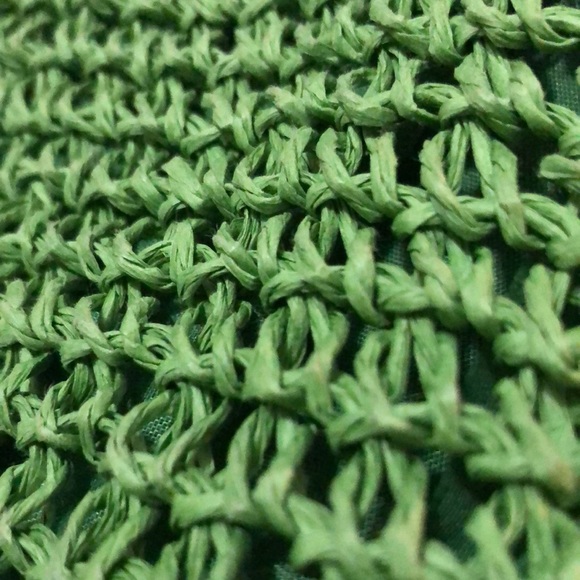 FREE WITH $25 PURCHASE Sun N Sand Woven Bag-Crossbody-Beaded Accents-Green/Brown - Picture 3 of 15